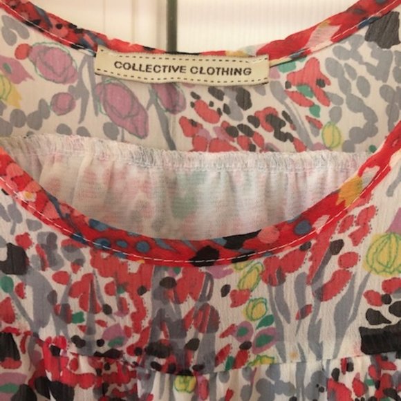 Chiffon Confetti Print Dress - Picture 5 of 9